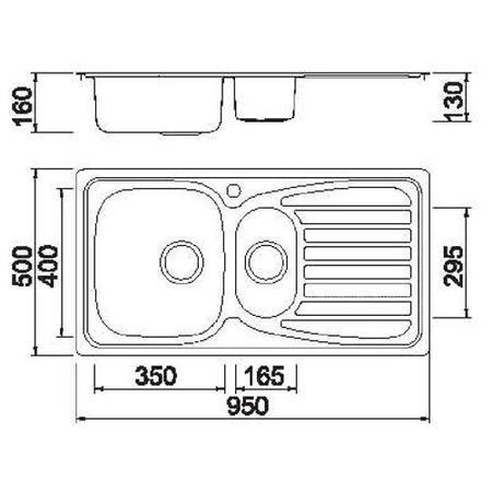 GRADE A2 - Taylor & Moore Ness 1.5 Bowl with Drainer Reversible Stainless Steel Kitchen Sink