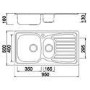 GRADE A2 - Taylor & Moore Ness 1.5 Bowl with Drainer Reversible Stainless Steel Kitchen Sink