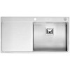 Reginox NEVADA50-LHD 1.0 Bowl Square Integrated Stainless Steel Sink With Tap Deck And Left Hand Dra