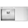 Reginox NEVADA50-RHD 1.0 Bowl Square Integrated Stainless Steel Sink With Tap Deck And Right Hand Dr
