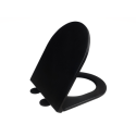 NEWMBSEAT Matt Black Round Soft Close Toilet Seat - Newport