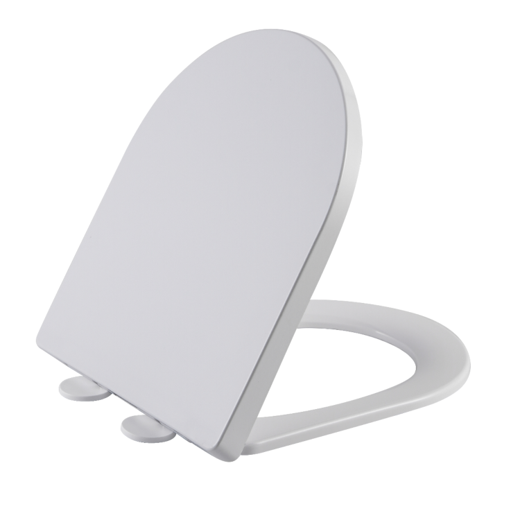 White Round Soft Close Toilet Seat with Quick Release & White Hinges - Newport