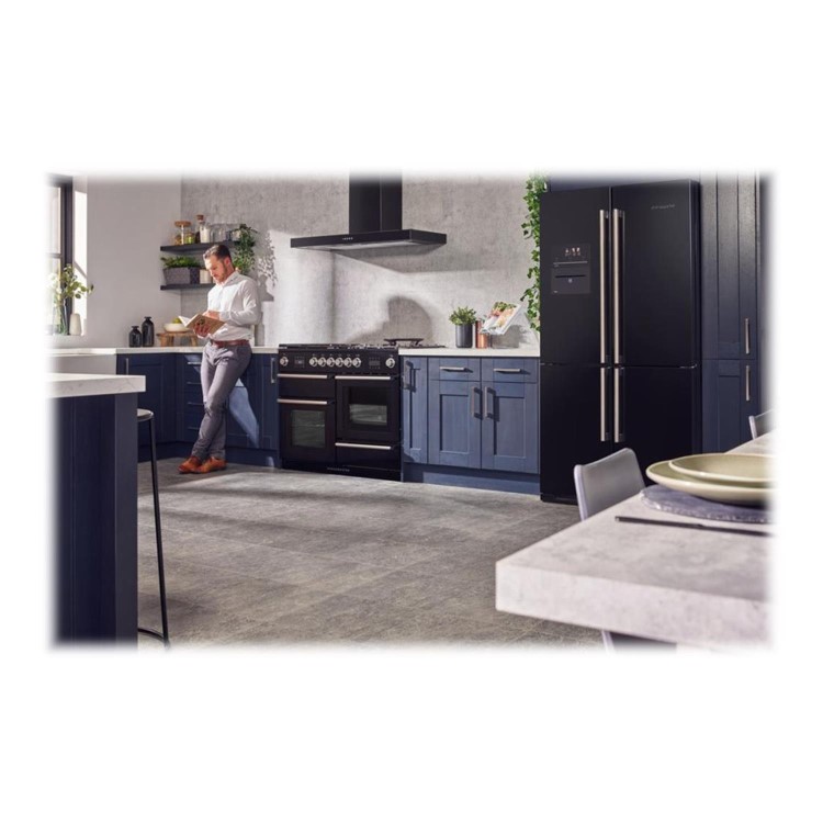 Rangemaster NEX110SODFFBL/C 119760 Nexus Steam 110cm Dual Fuel Range Cooker - Black