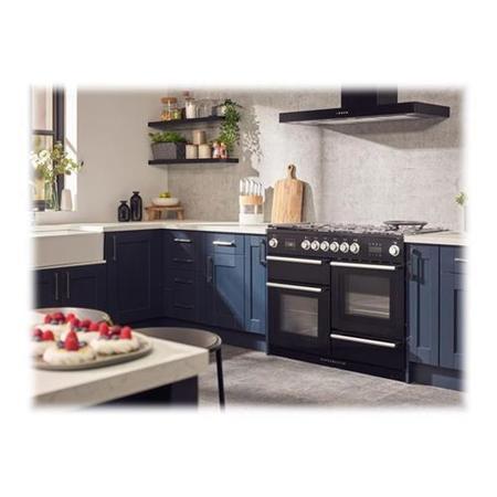 Rangemaster NEX110SODFFBL/C 119760 Nexus Steam 110cm Dual Fuel Range Cooker - Black