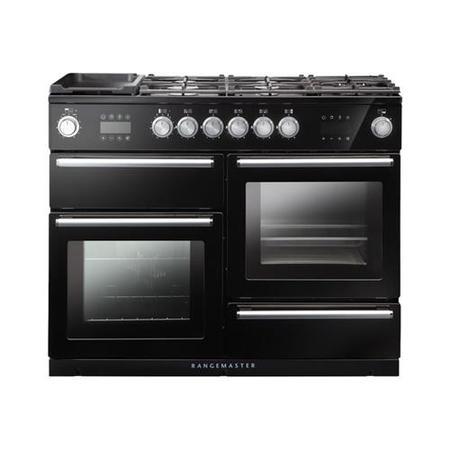 Rangemaster NEX110SODFFBL/C 119760 Nexus Steam 110cm Dual Fuel Range Cooker - Black
