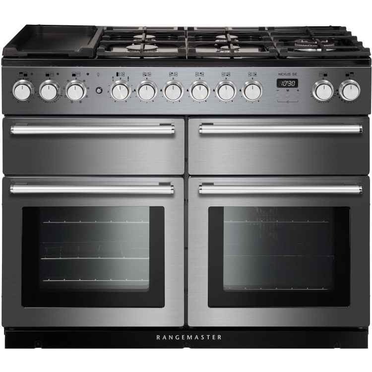Rangemaster Nexus SE 110cm Dual Fuel Range Cooker - Stainless Steel & Chrome