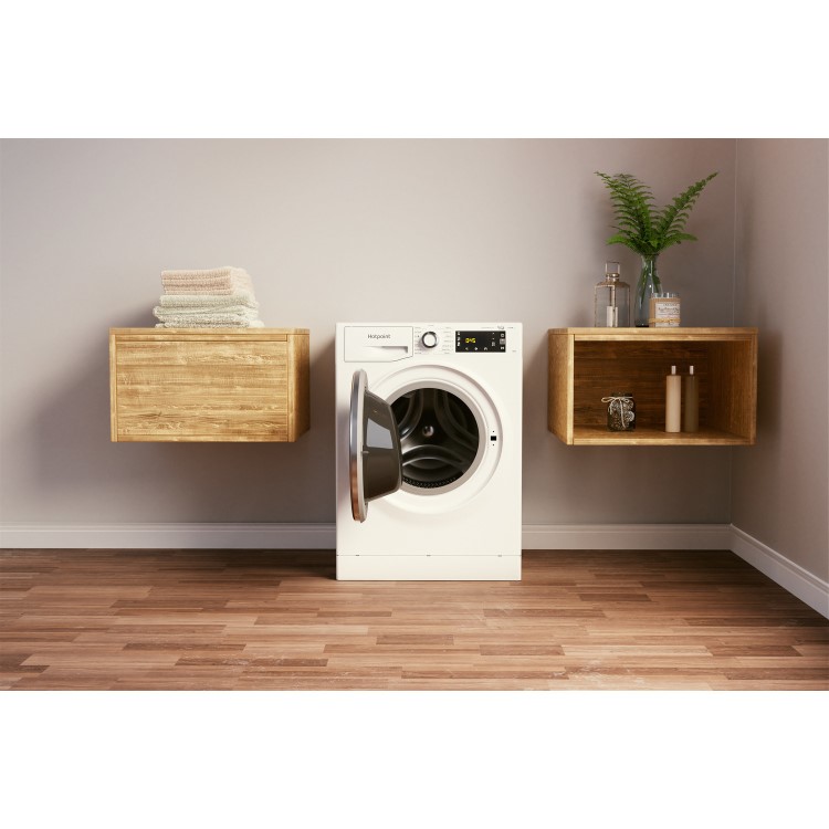 Refurbished Hotpoint ActiveCare NLLCD1046WDAWUKN Freestanding 10KG 1400 Spin Washing Machine White