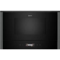 Neff N70 Built-In 900W Microwave with Left Hand Hinged Door - Graphite Grey