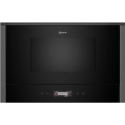 A2/NL4WR21G1B Refurbished Neff N70 NL4WR21G1B Built In 21L 900W Microwave with Left Hand Hinged Door Graphite Grey