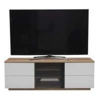 UK-CF New London TV Cabinet for up to 65" TVs - Oak/White