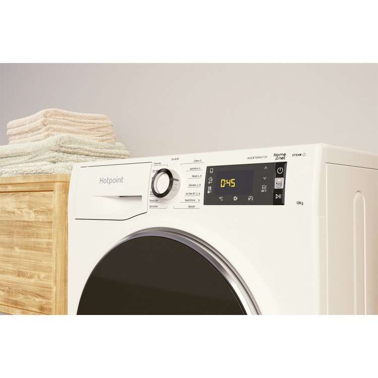 Refurbished Hotpoint ActiveCare NLLCD1046WDAWUKN Freestanding 10KG 1400 Spin Washing Machine White