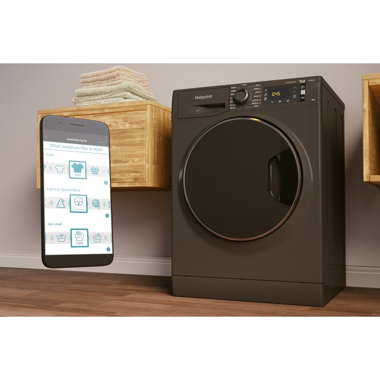 Hotpoint ActiveCare 10kg 1600rpm Freestanding Washing Machine - Black