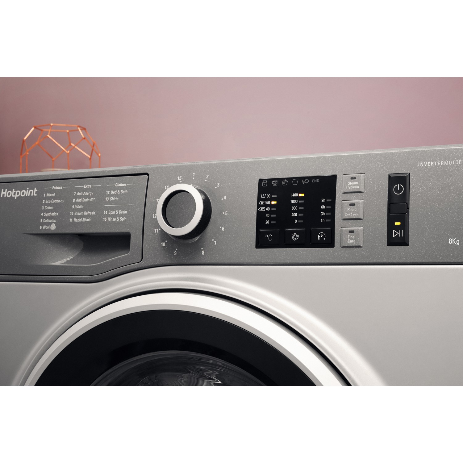 Graphite Hotpoint NM10844GS Ultra Efficient 8kg 1400rpm Freestanding Washing Machine 