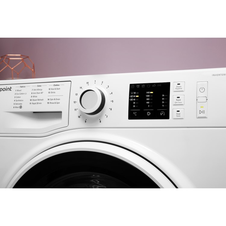 GRADE A2 - Hotpoint NM10844WW Ultra Efficient 8kg 1400rpm Freestanding Washing Machine - White