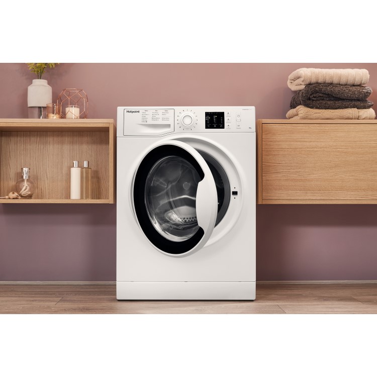 GRADE A2 - Hotpoint NM10844WW Ultra Efficient 8kg 1400rpm Freestanding Washing Machine - White