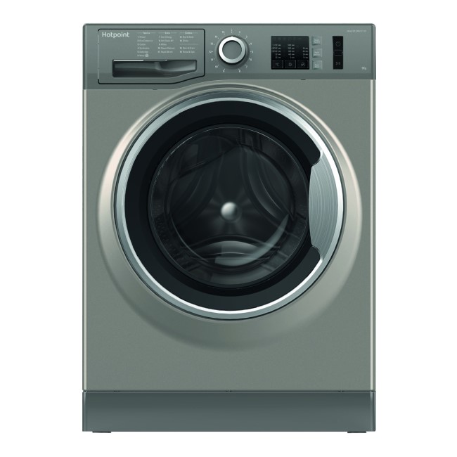 GRADE A1 - Hotpoint NM10944GS Ultra Efficient 9kg 1400rpm Freestanding Washing Machine - Graphite