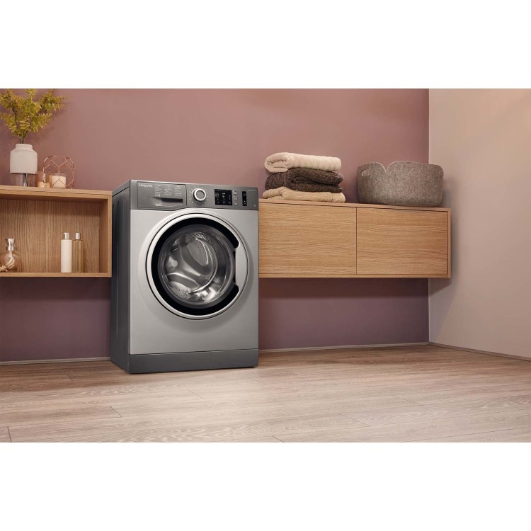 GRADE A2 - Hotpoint NM10944GS Ultra Efficient 9kg 1400rpm Freestanding Washing Machine - Graphite