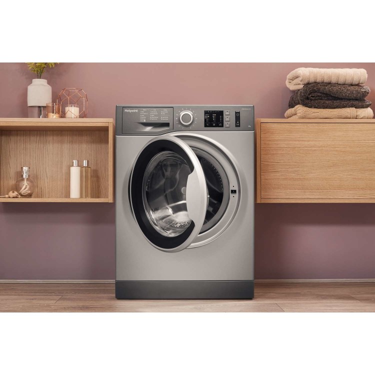 HOTPOINT NM10944GS 9kg 1400rpm Freestanding Washing Machine - Graphite