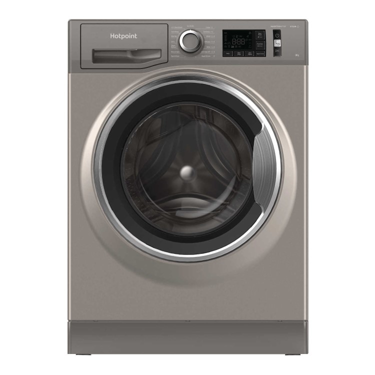 Refurbished Hotpoint NM11945GCAUKN Freestanding 9KG 1400 Spin Washing Machine Graphite
