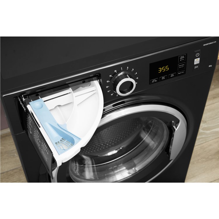 GRADE A2 - Hotpoint NM11946BCA Ultra Efficient 9kg 1400rpm Freestanding Washing Machine - Black
