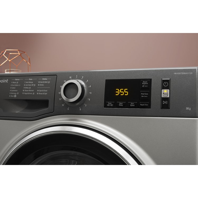HOTPOINT NM11946GCA ActiveCare 9kg 1400rpm Freestanding Washing Machine - Graphite