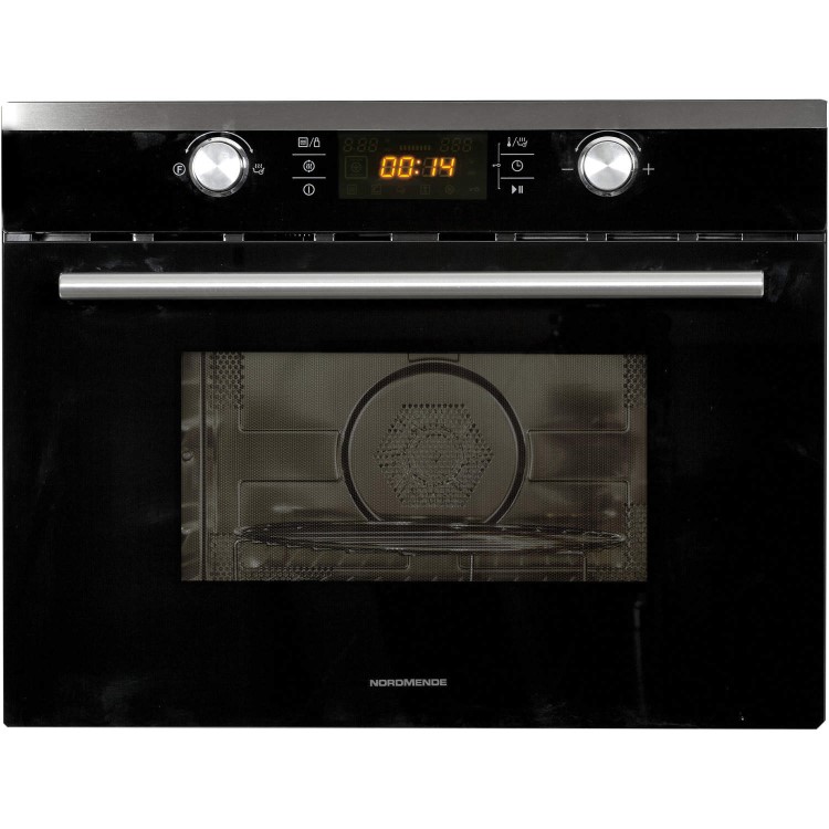 Nordmende NM451IX Black And Stainless Steel 45cm Compact Height Full Combination Microwave And Convection