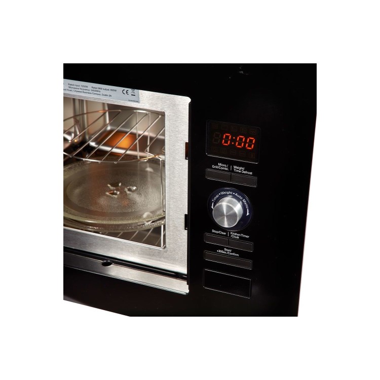 Refurbished NordMende NM824BBL Built In 20L with Grill 800W Microwave Gloss Black