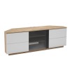 UK-CF New Milan TV Cabinet for up to 65&quot; TVs - Oak/White 
