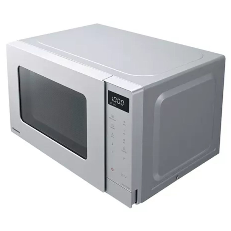 Panasonic NN-ST23QMBPQ 20L Compact Microwave Oven Stainless Steel – 800W Digital Solo Microwave with Auto Cook Programmes & Quick Defrost