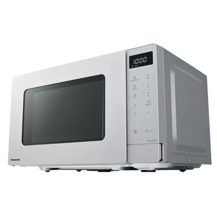 Panasonic NN-ST23QMBPQ 20L Compact Microwave Oven Stainless Steel – 800W Digital Solo Microwave with Auto Cook Programmes & Quick Defrost