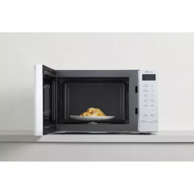 Panasonic NN-ST64QWBPQ 32L Solo Inverter Microwave Oven White – 1000W Family-Size Microwave with Inverter Technology Auto Cook Programmes & Turbo Defrost