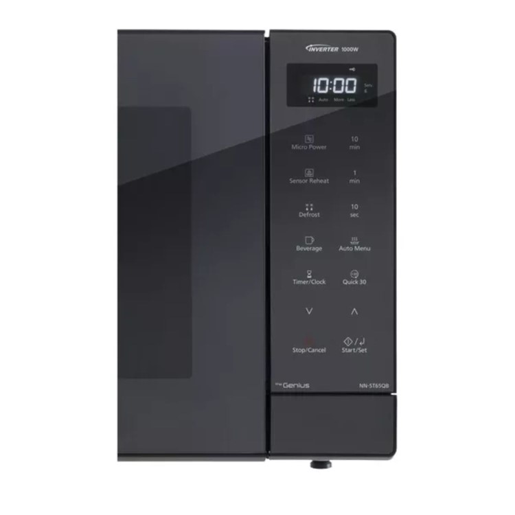 Panasonic NN-ST65QBBPQ 32L Solo Inverter Microwave Oven Black – 1000W Family-Size Microwave with Inverter Technology Auto Cook Programmes & Turbo Defrost