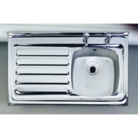Astracast NO1050SR Emerald Single Bowl Right Hand Drainer Satin Polished Stainless Steel Sink