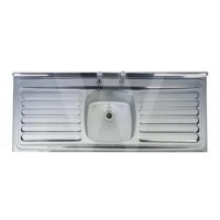 Astracast NO1560SD Emerald Single Bowl Double Drainer Satin Polished Stainless Steel Sink