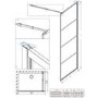 1000mm Brushed Brass Grid Shower Screen for Wet Room & Walk In Shower - Nova