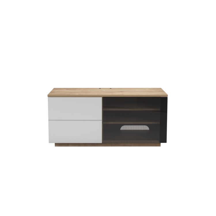 UK-CF New Paris TV Cabinet for up to 55" TVs - Oak/White
