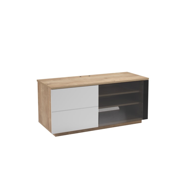 UK-CF New Paris TV Cabinet for up to 55" TVs - Oak/White