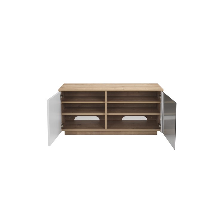 UK-CF New Paris TV Cabinet for up to 55" TVs - Oak/White
