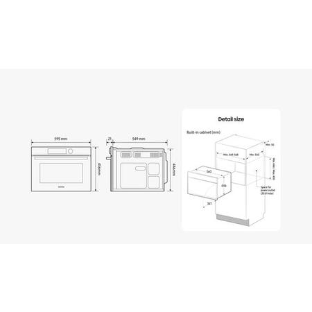 Samsung Series 4 Built-In Combination Microwave Oven - Black