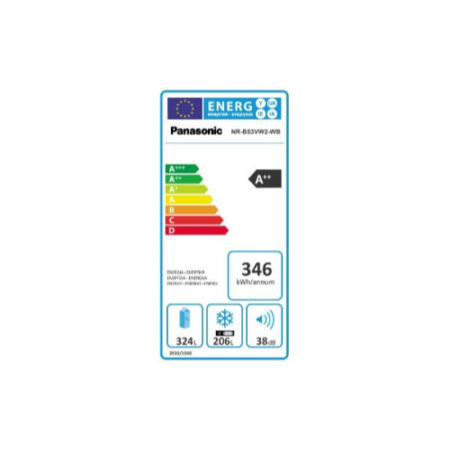 Panasonic NR-B53VW2WGB Frost Free American Fridge Freezer With Vitamin Safe And FreshZone - White