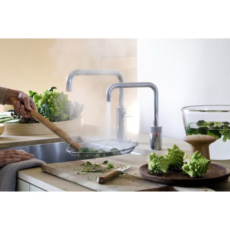 ONLY OPENED - Quooker Nordic Instant Boiling Water Kitchen Tap - Chrome Square Spout