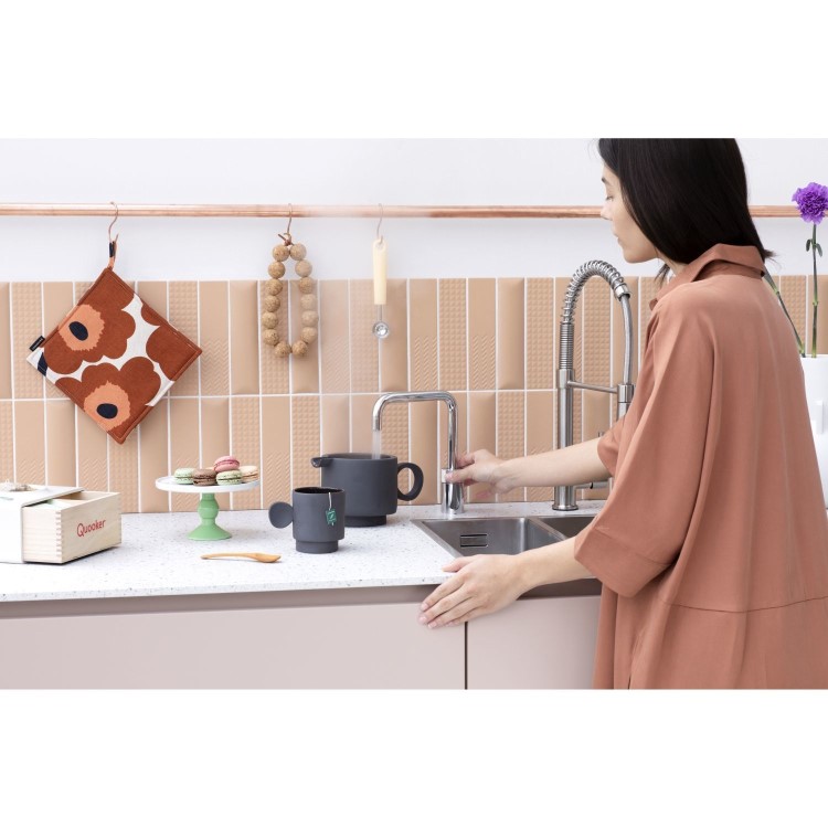 ONLY OPENED - Quooker Nordic Instant Boiling Water Kitchen Tap - Chrome Square Spout