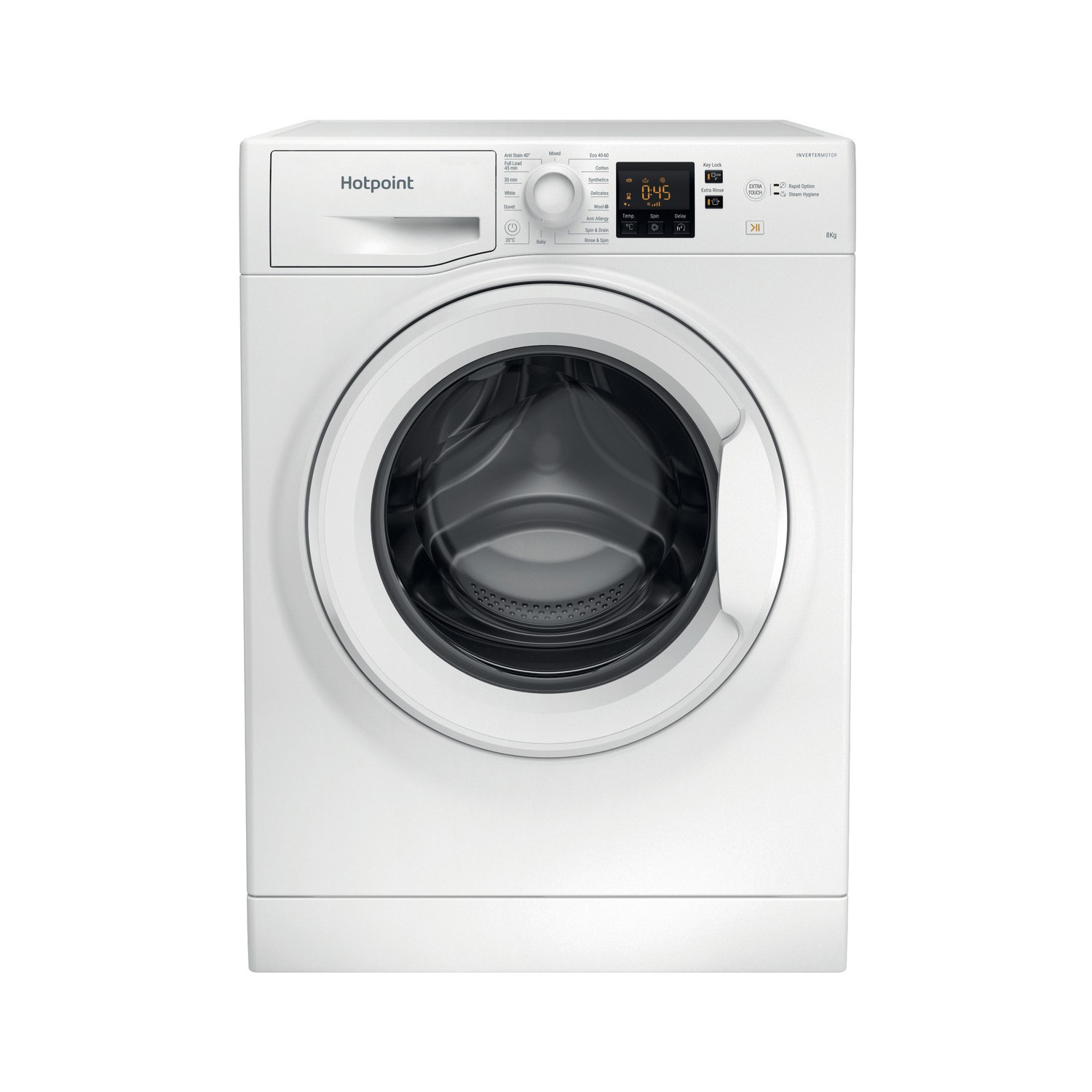 Hotpoint 8kg 1400rpm Freestanding Washing Machine White NSWF845CWUKN