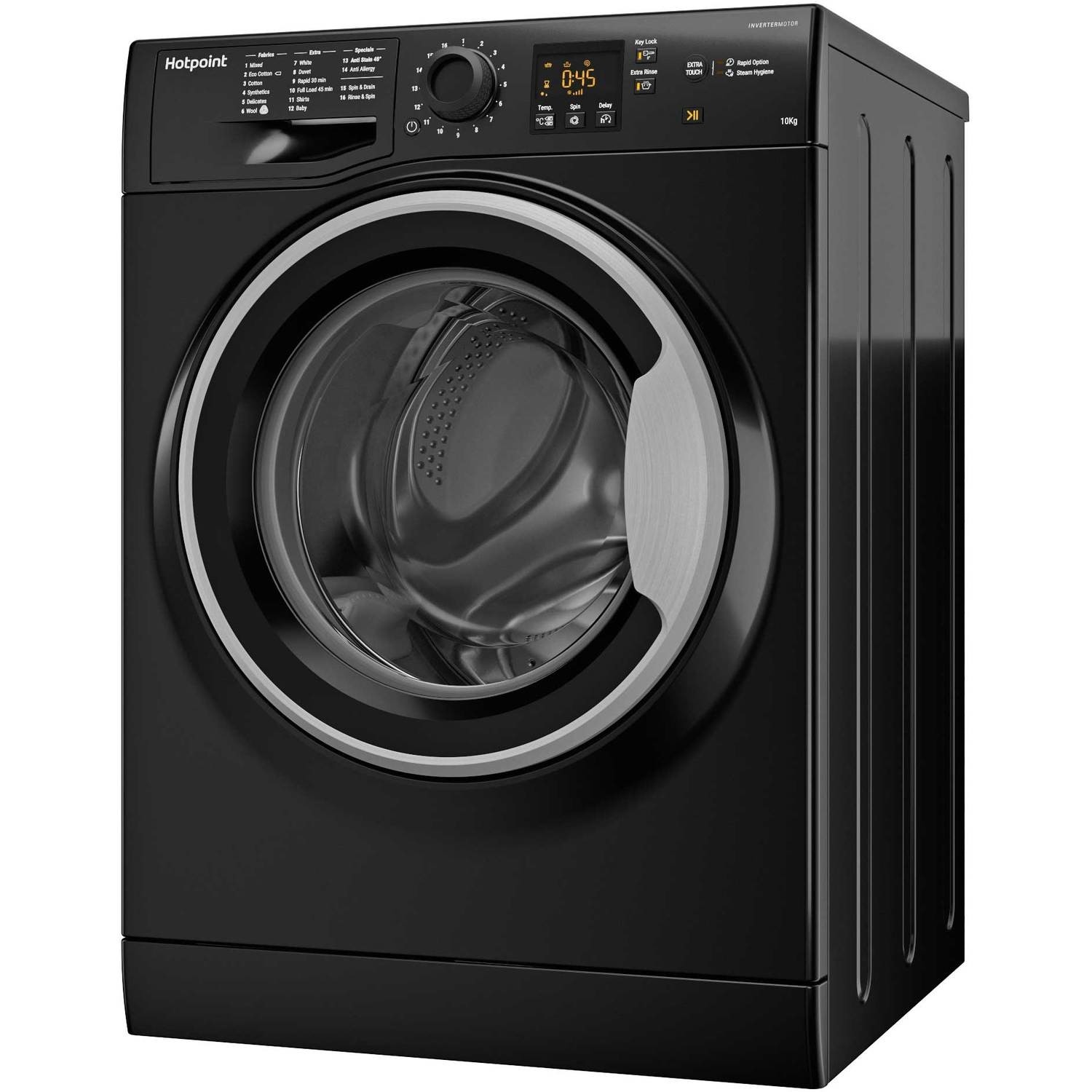 Hotpoint NSWM1043CBS 10kg 1400rpm Freestanding Washing Machine Black