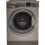 Refurbished Hotpoint NSWM743UGGUKN Freestanding 7KG 1400 Spin Washing Machine Graphite