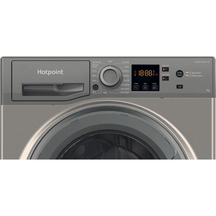Hotpoint AntiStain 7kg 1400rpm Washing Machine - Graphite