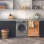 Refurbished Hotpoint AntiStain NSWM7469GGUK Freestanding 7KG 1400 Spin Washing Machine Graphite