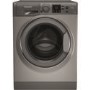 Refurbished Hotpoint NSWM843CGGUKN Freestanding 8KG 1400 Spin Washing Machine Graphite