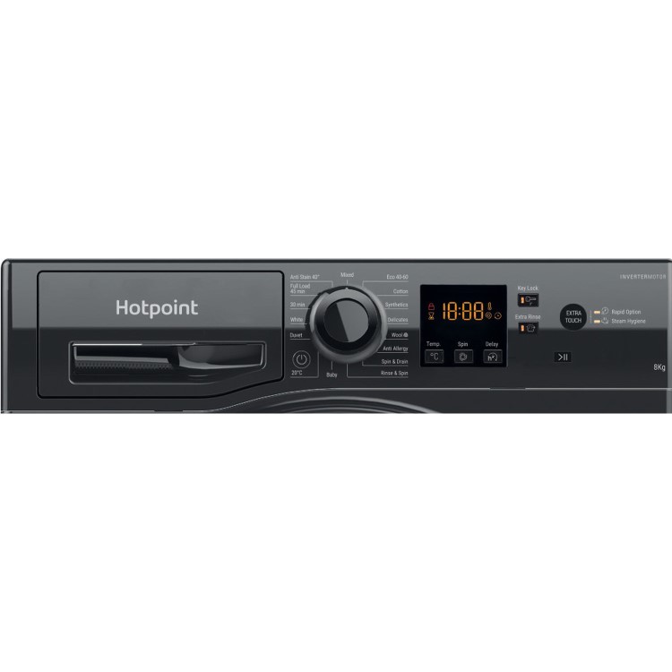 Hotpoint Anti-Stain 8kg 1400rpm Washing Machine – Black