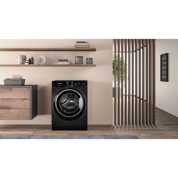 Hotpoint 8kg 1600rpm Freestanding Washing Machine - Black